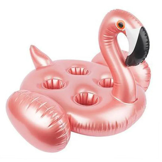 Porte-Verres Gonflable Flamant Rose pour Piscine Été