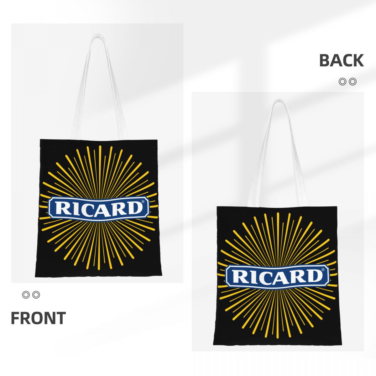 Totebag Ricard retro jaune et noir