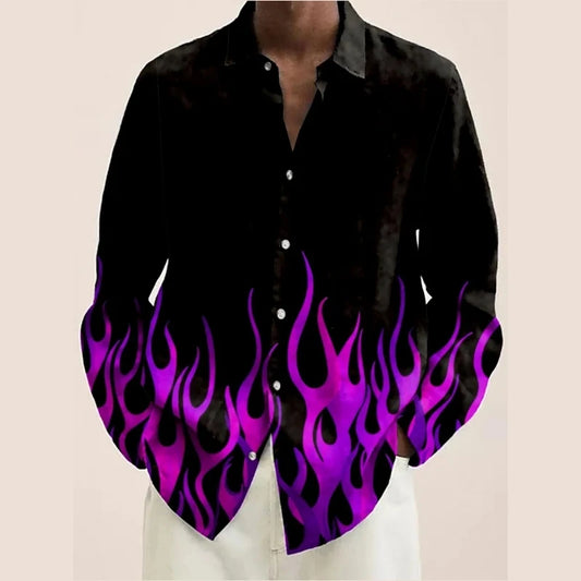 Chemise Flammes violettes