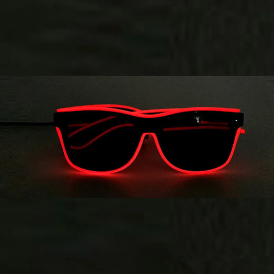 Lunettes Néon de Soirée Beauf rouge