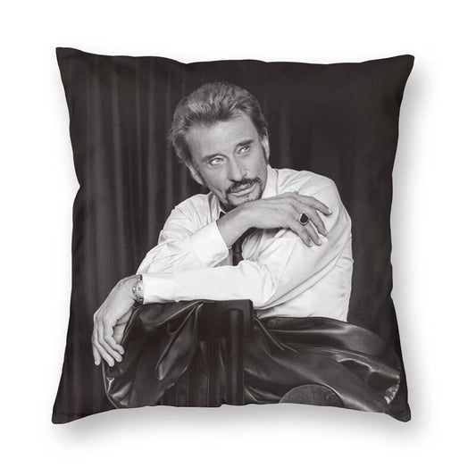 Housse de coussin Johnny Halliday