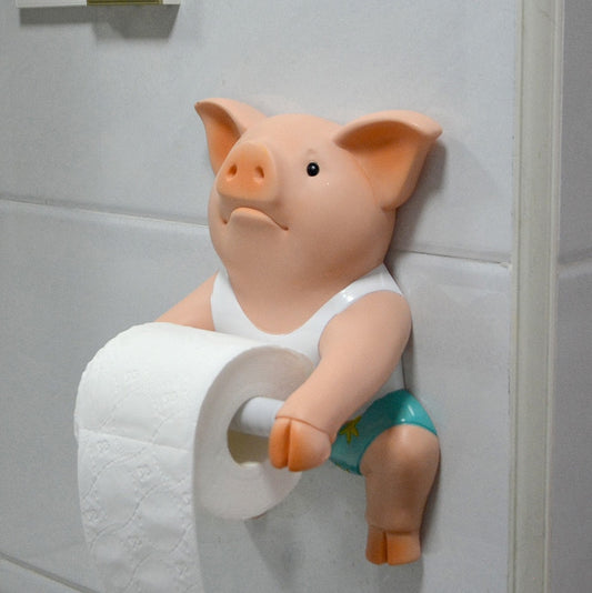 Porte-Rouleau de Papier Toilette Style Cochon Beauf