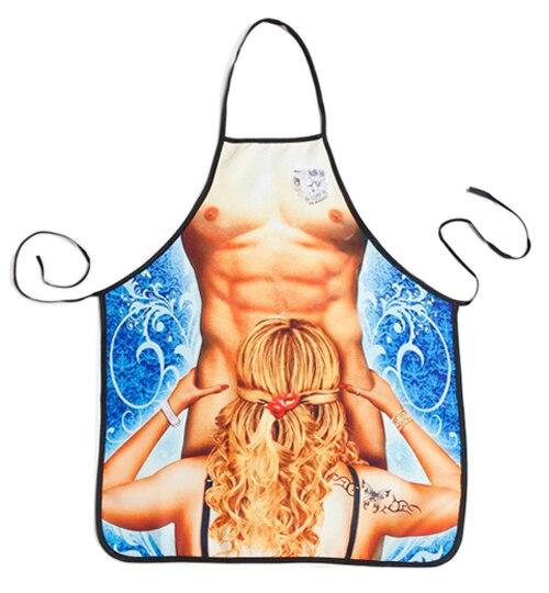 Tablier de cuisine beauf, femme à genou