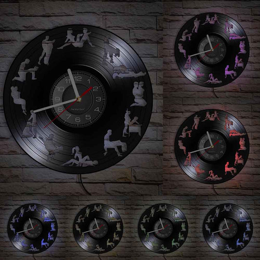 Horloge beauf | Silhouettes positions sexuelles