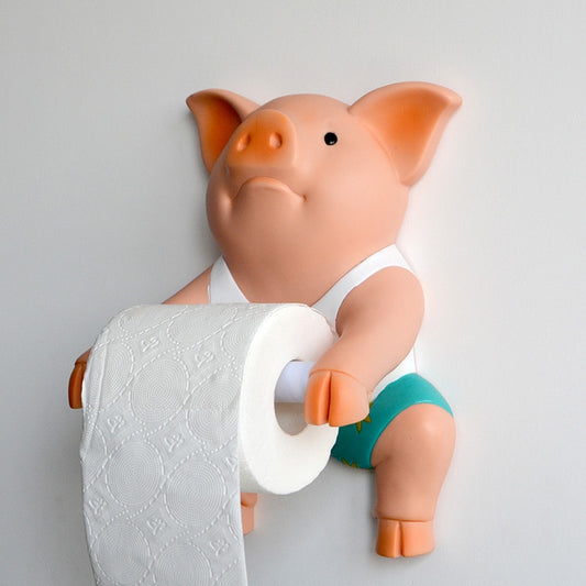 Porte-Rouleau de Papier Toilette Style Cochon Beauf