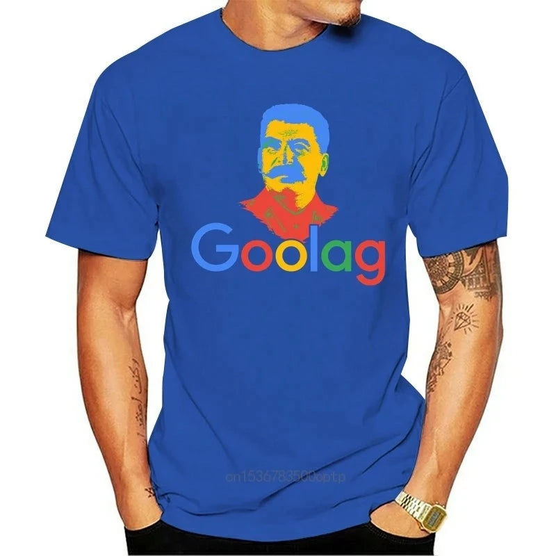 T-shirt 'GOOLAG' bleu clair homme