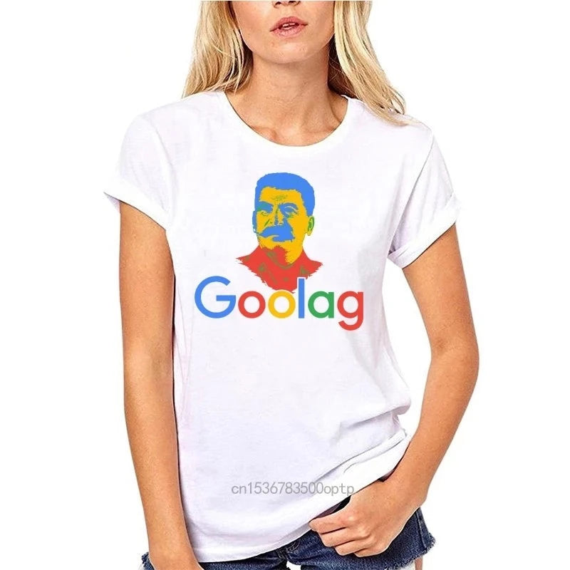 T-shirt 'GOOLAG' femme blanc