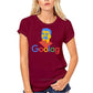 T-shirt 'GOOLAG' femme bordeaux