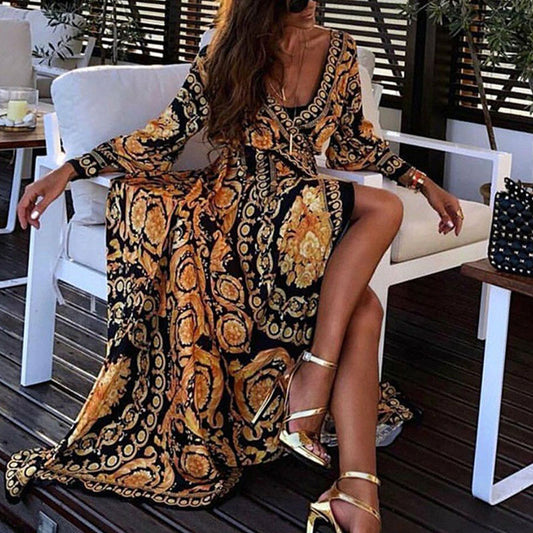 Robe Maxi Bohème Imprimée