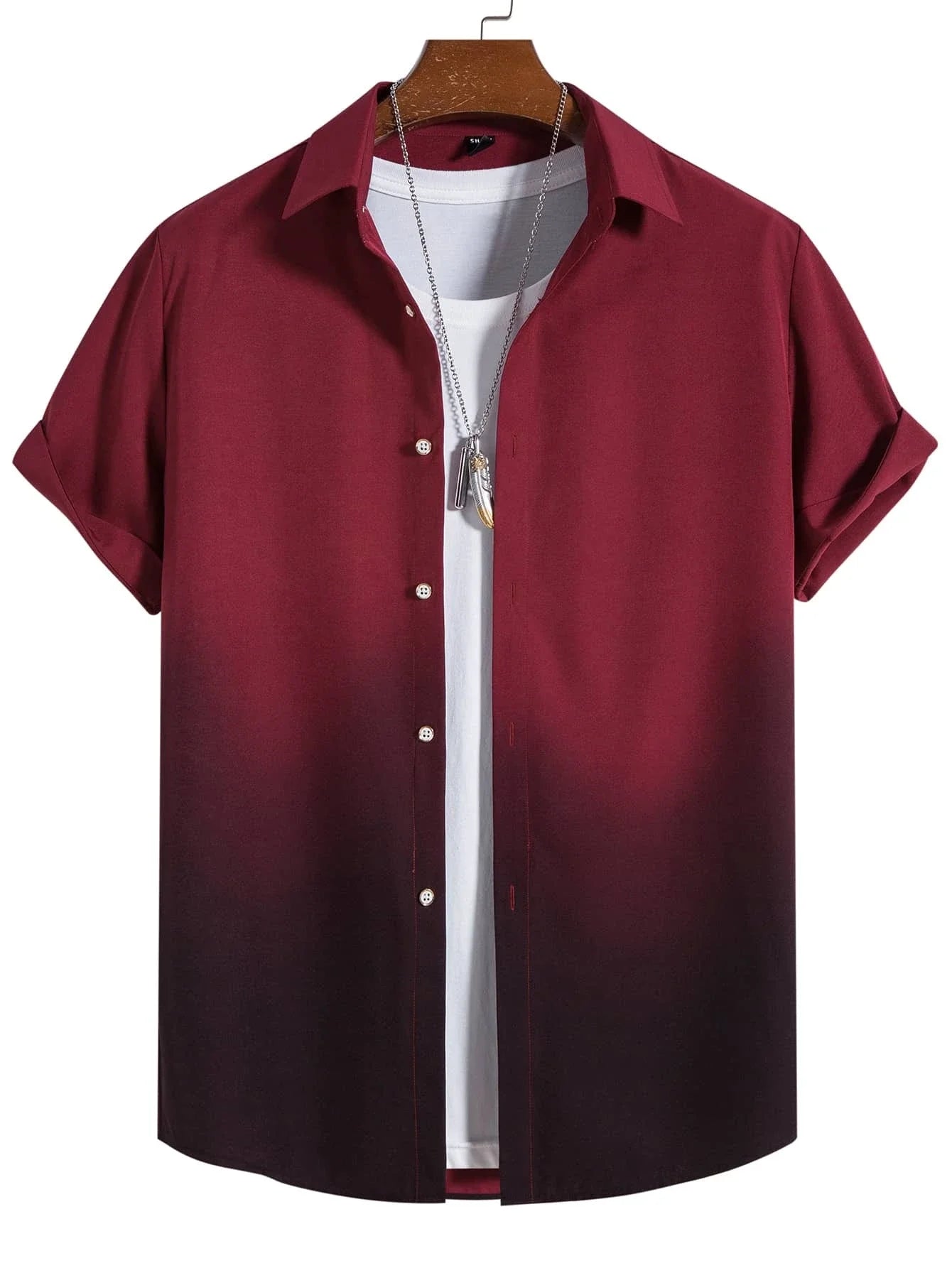 Chemise Délavée bordeaux