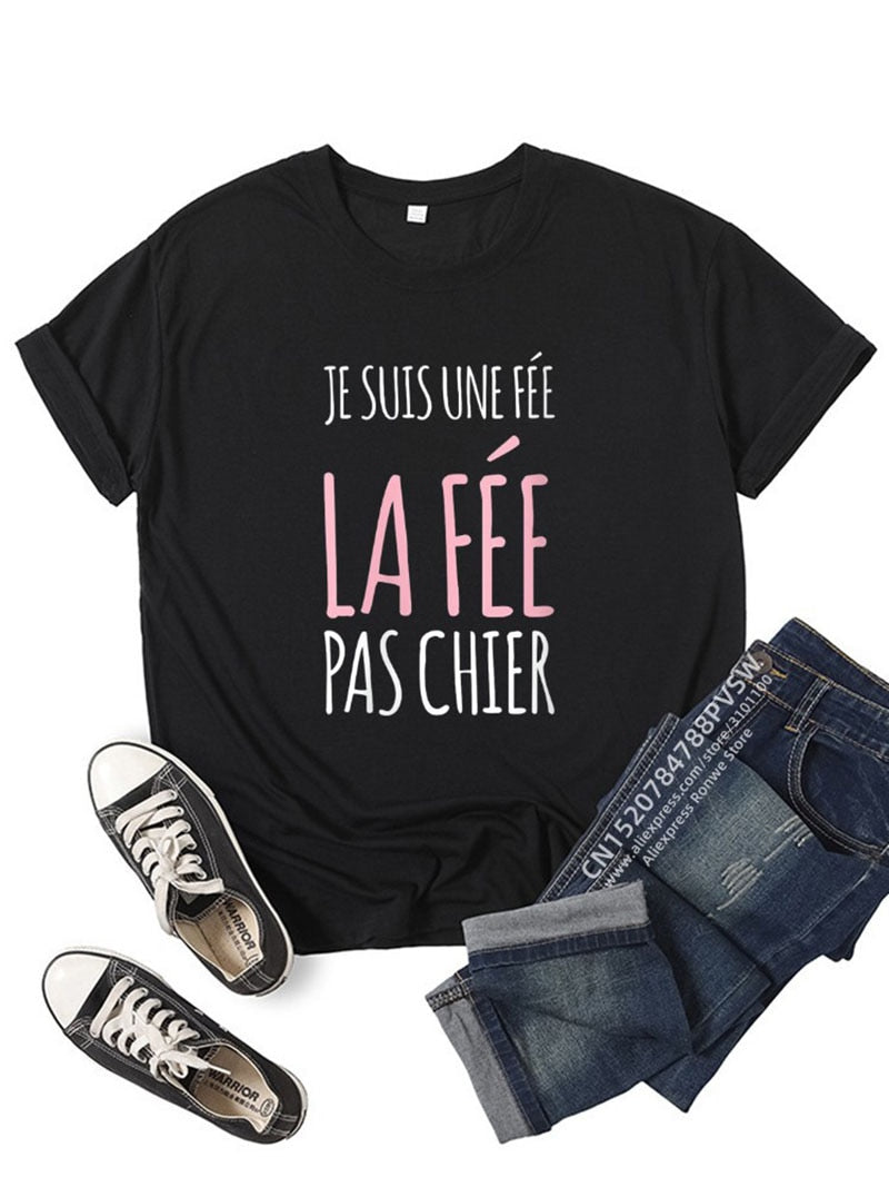 T shirt beauf femme Je suis une f e la f e pas chier JustBeBeauf