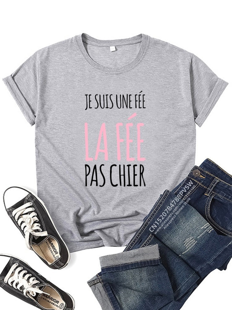 T shirt beauf femme Je suis une f e la f e pas chier JustBeBeauf