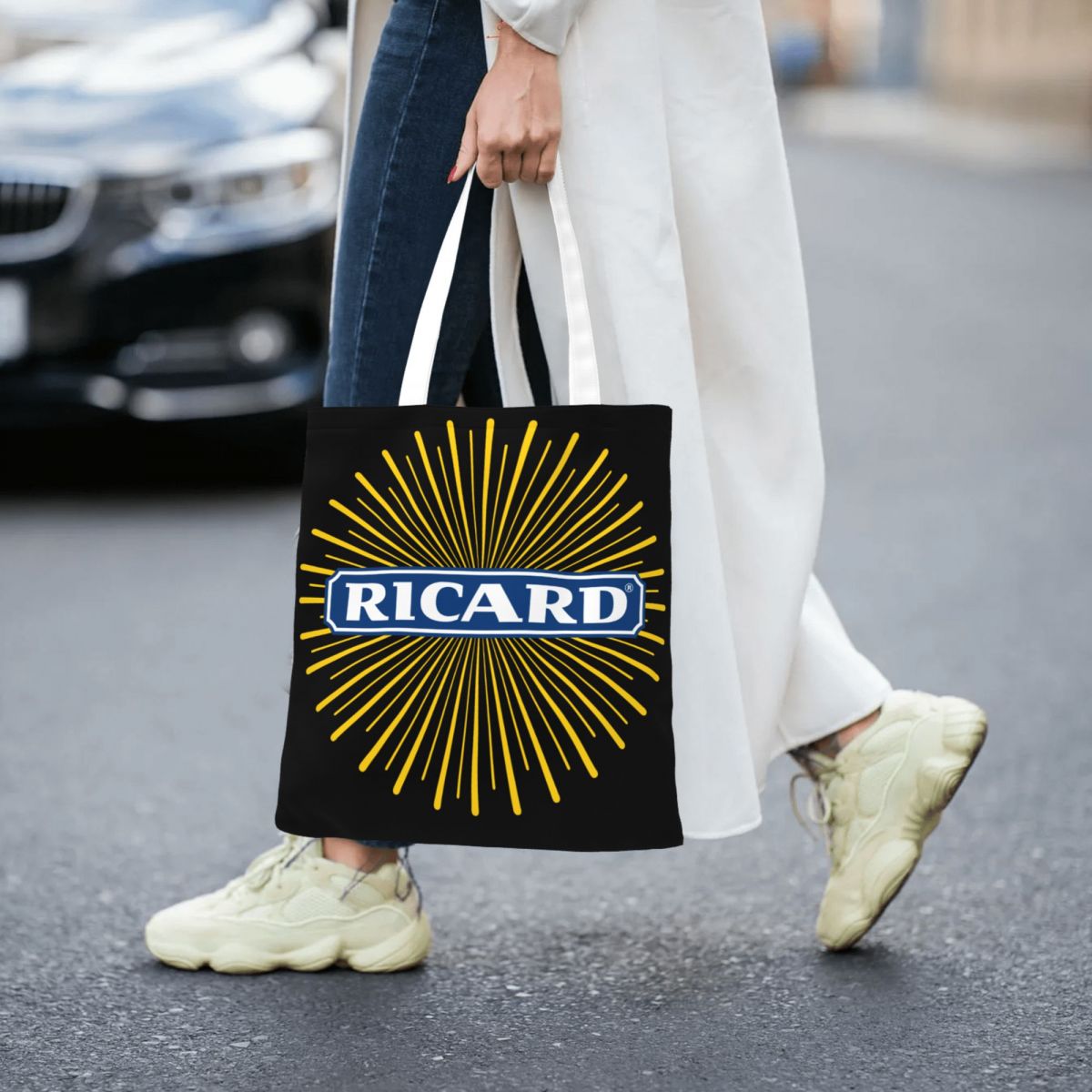 Totebag Ricard retro jaune et noir