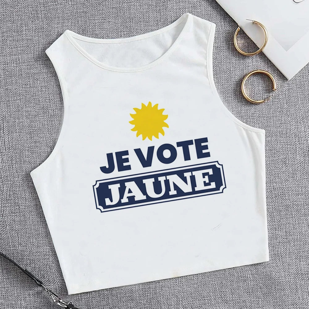 Débardeur Ricard Femme Beauf : Je vote jaune