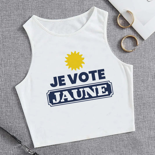 Débardeur Ricard Femme Beauf : Je vote jaune