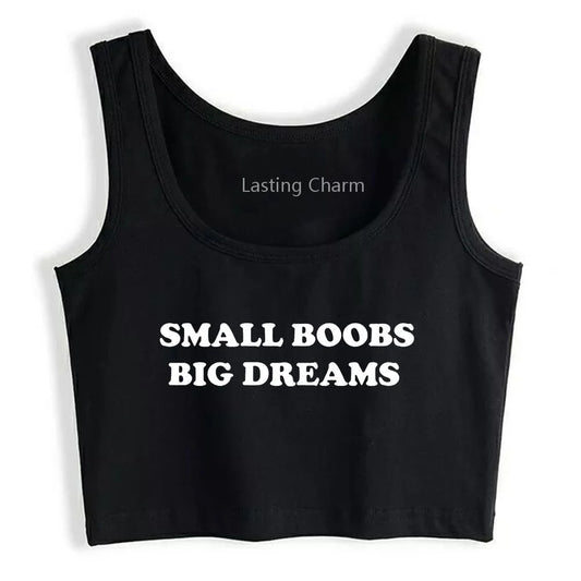 T-shirt "Small Boobs Big Dreams" noir