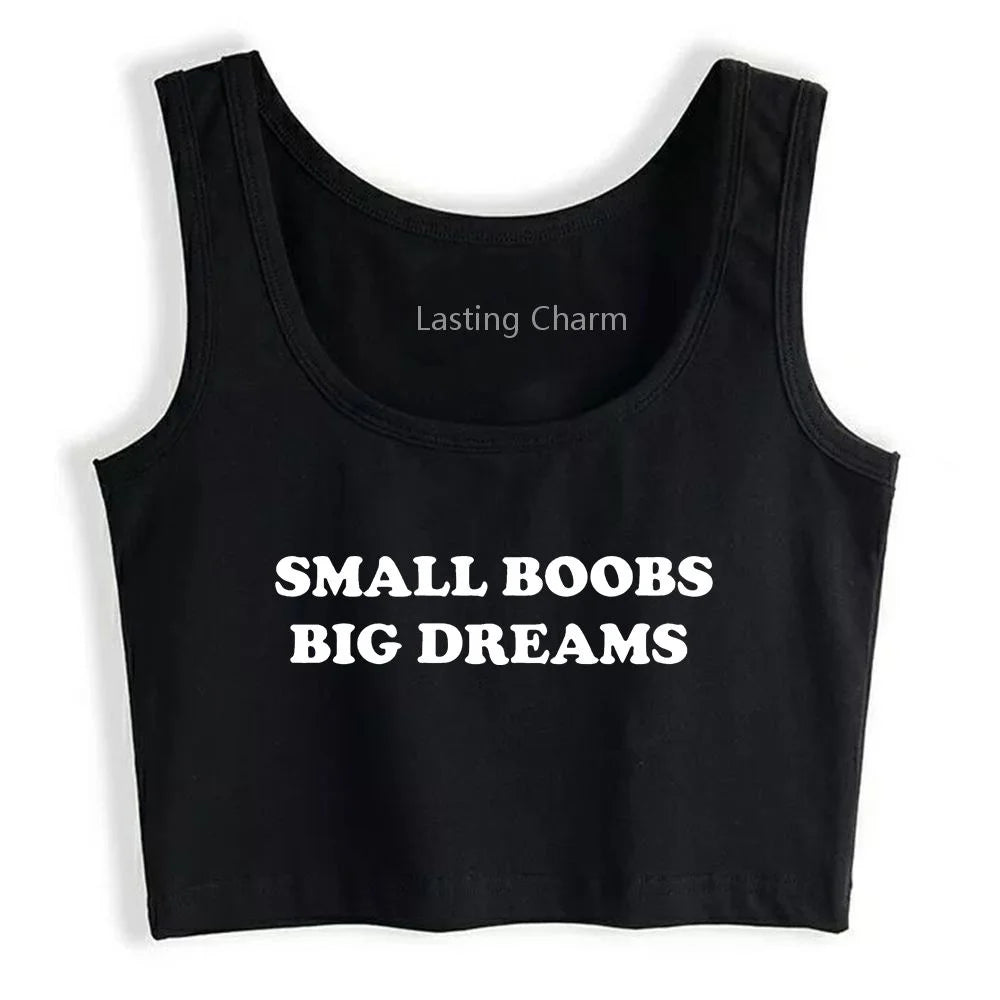 Small Boobs Big Dreams Tee - White