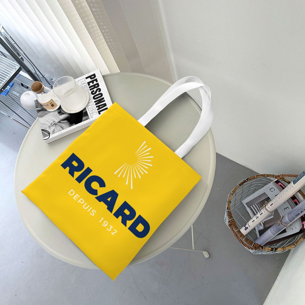 Sac Ricard 90's - Totebag Ricard retro jaune 
