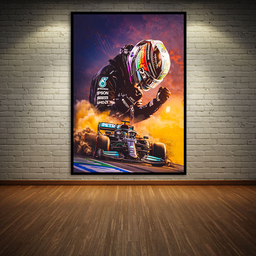 Poster Formule 1  Poster Lewis Hamilton – JustBeBeauf