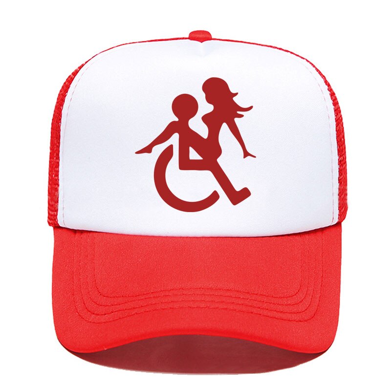 Casquette beauf | Logo handicapé rouge