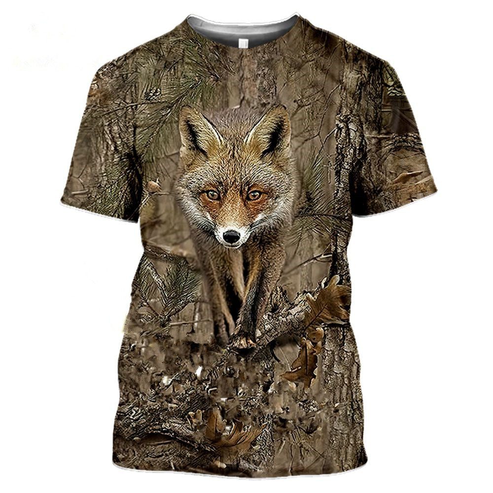 T-Shirt Beauf | Camouflage chasseur renard