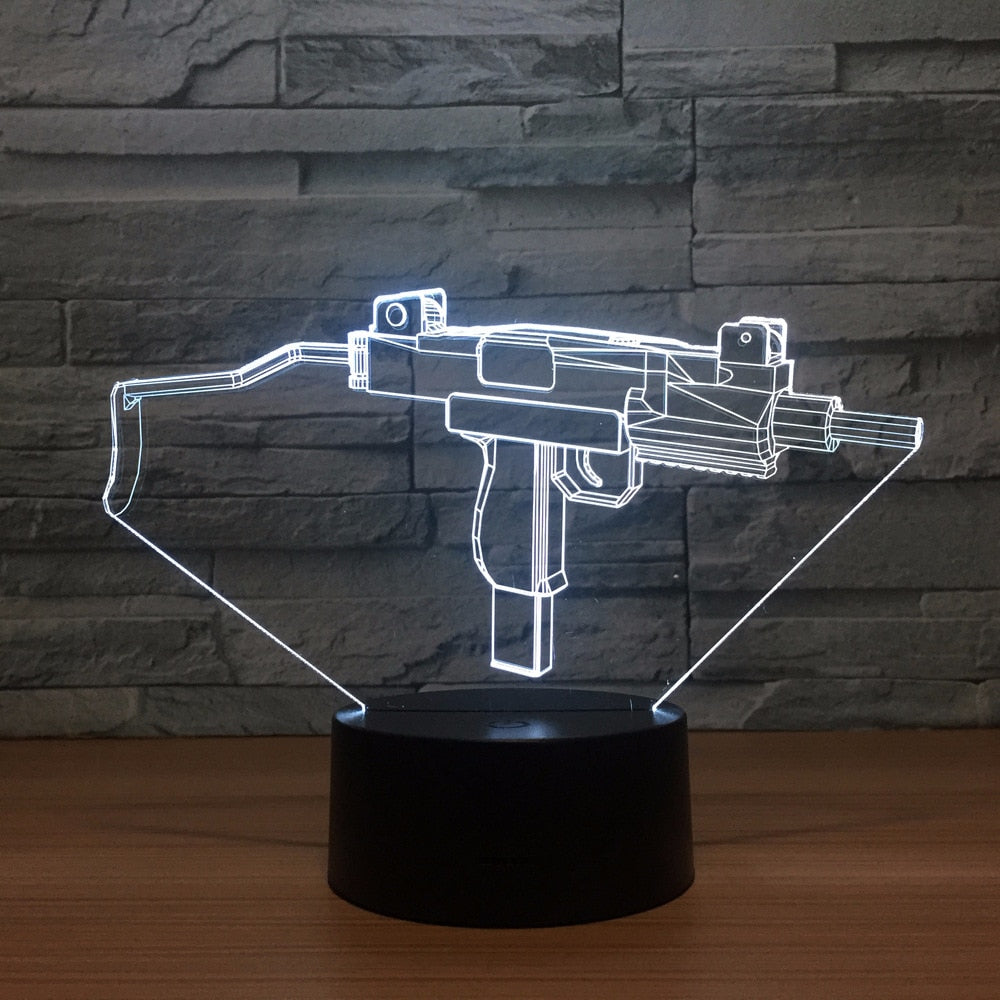 Lampe beauf armes à feu 3D