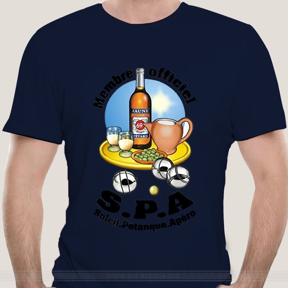 T-Shirt beauf | T-shirt SPA Soleil Pétanque Apéro bleu marine