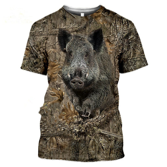 T-Shirt Beauf | Camouflage chasseur sanglier