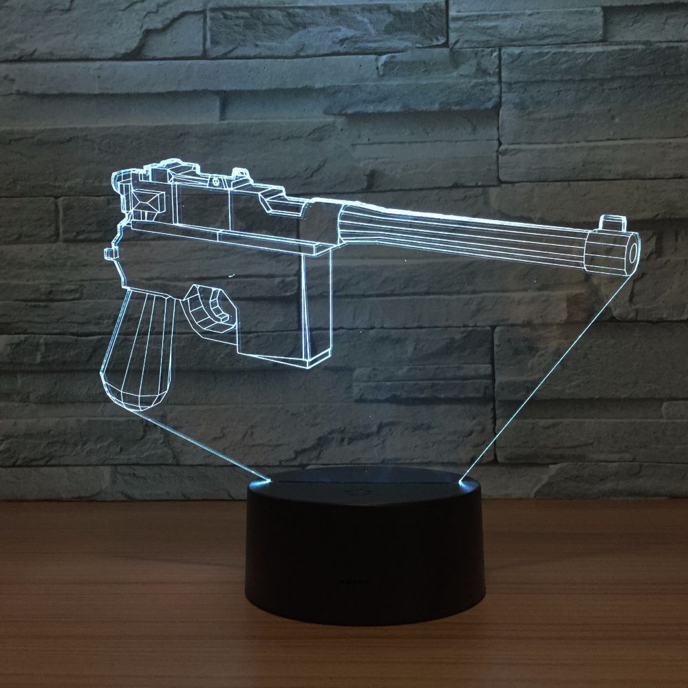 Lampe beauf armes à feu 3D