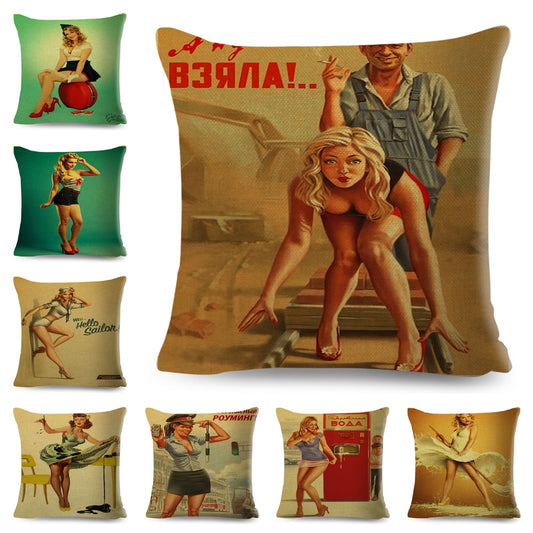 Housse de coussin Beauf | Pin up Vintage