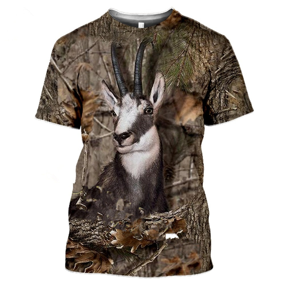 T-Shirt Beauf | Camouflage chasseur chamois