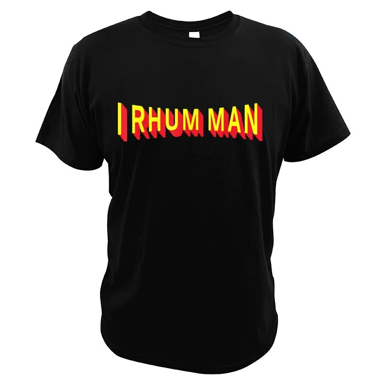 T-Shirt beauf | "I RHUM MAN" noir