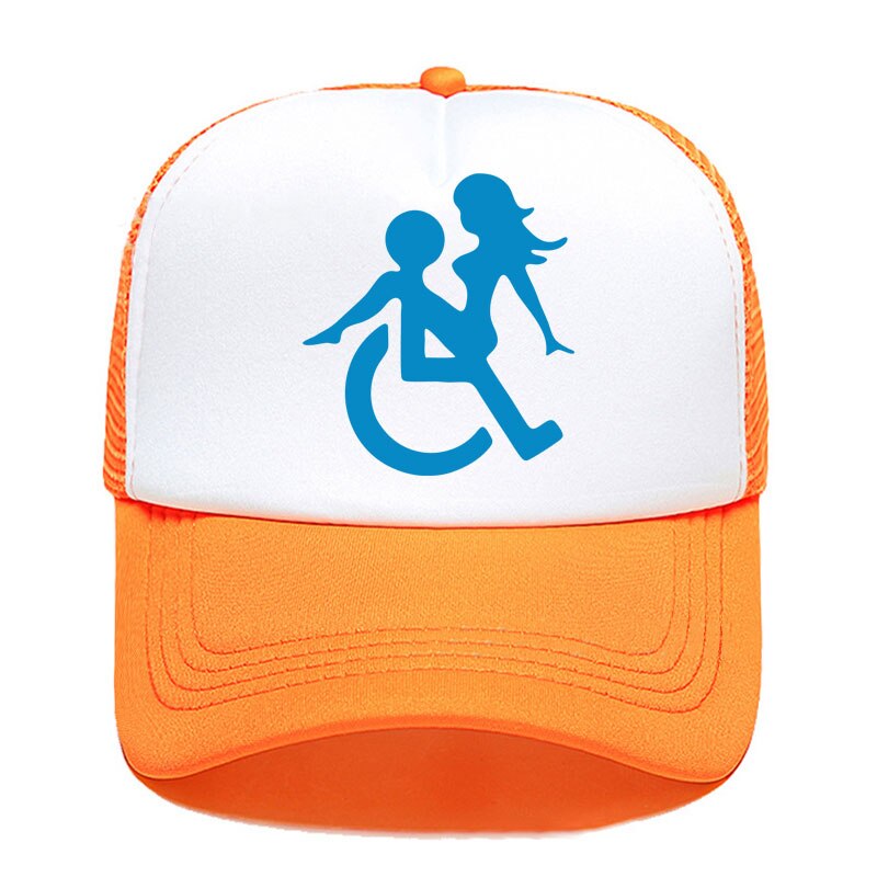 Casquette beauf | Logo handicapé orange