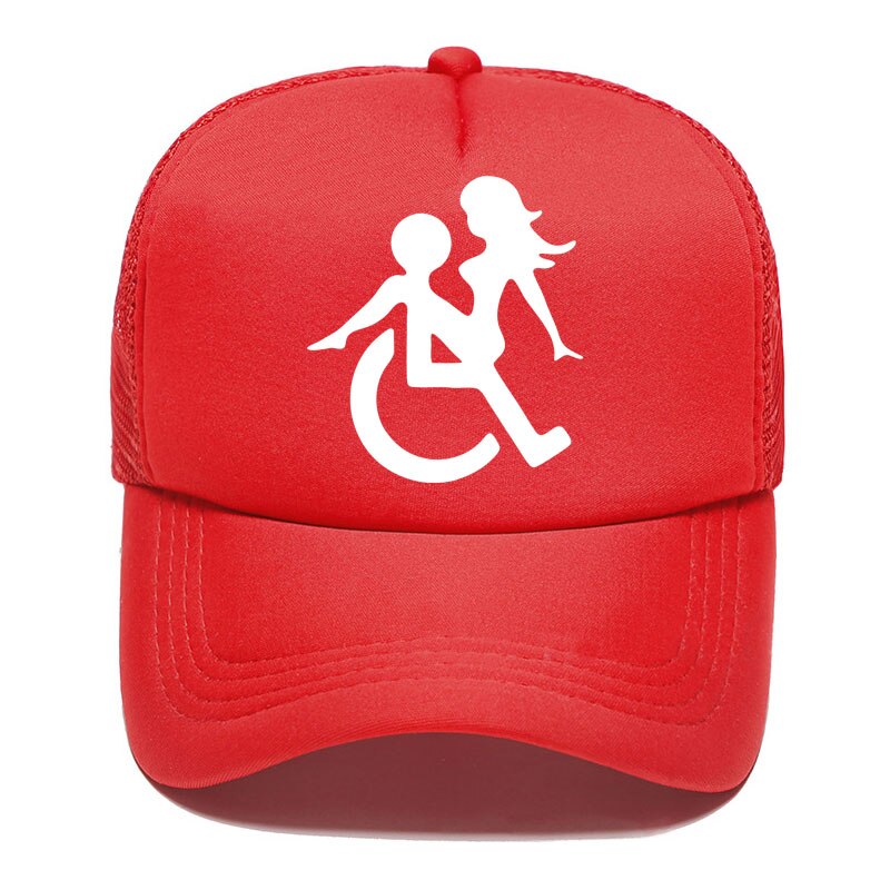 Casquette beauf | Logo handicapé rouge