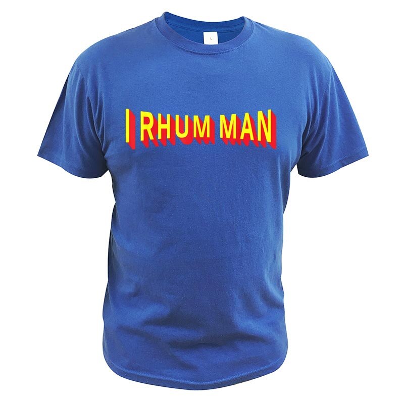 T-Shirt beauf | "I RHUM MAN" bleu clair