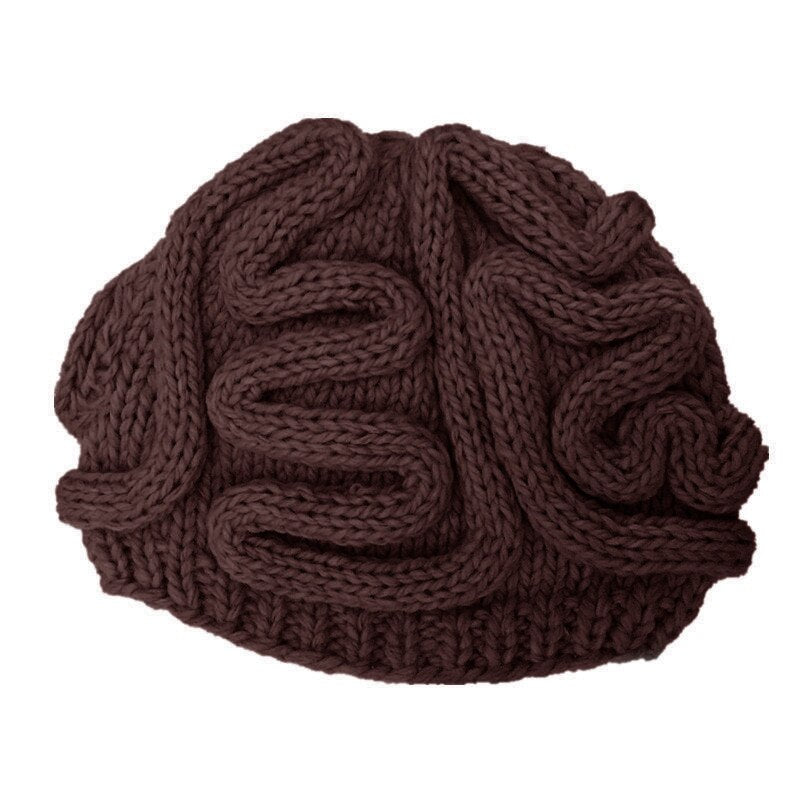 Bonnet cerveau apparent marron