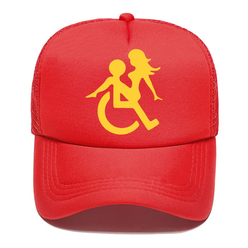 Casquette beauf | Logo handicapé rouge