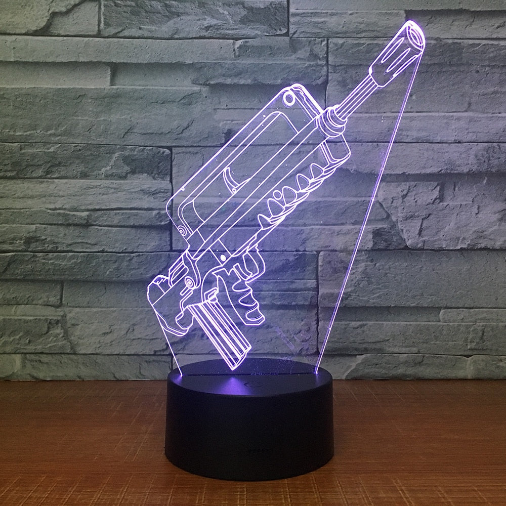 Lampe beauf armes à feu 3D