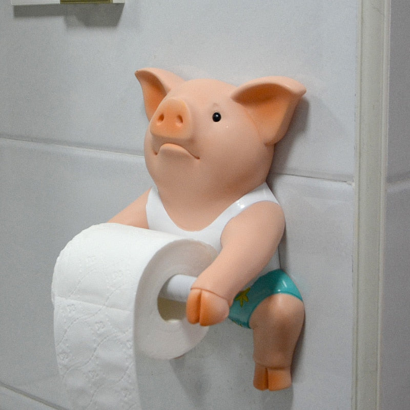 Porte-Rouleau de Papier Toilette Style Cochon Beauf