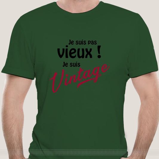 T-Shirt Beauf | Vintage vert