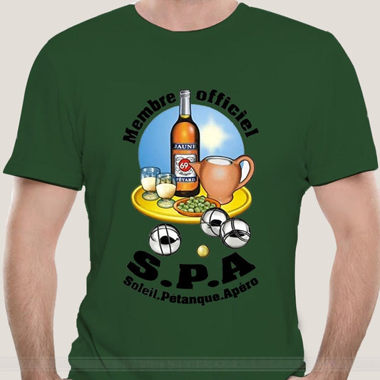 T-Shirt beauf | T-shirt SPA Soleil Pétanque Apéro vert