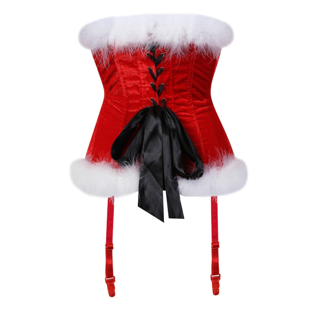 Corset de Noël Rouge et Noir