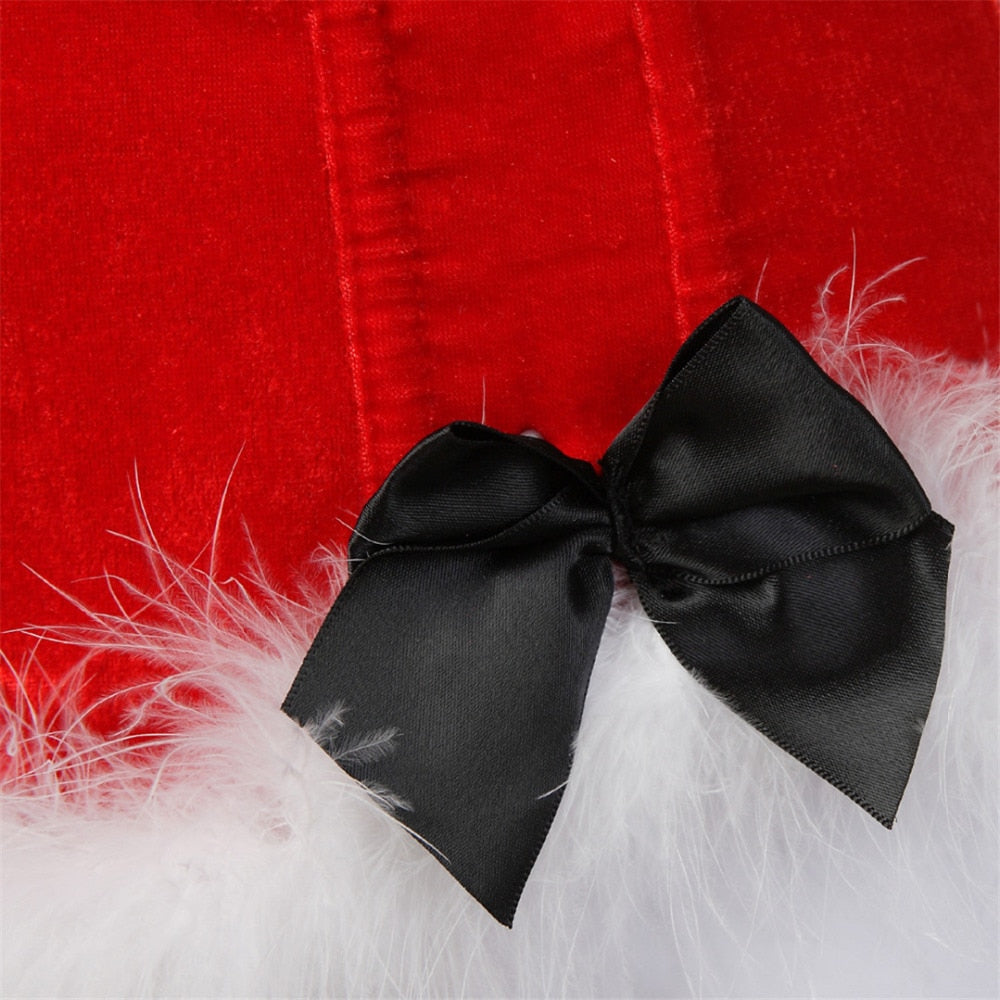 Corset de Noël Rouge et Noir