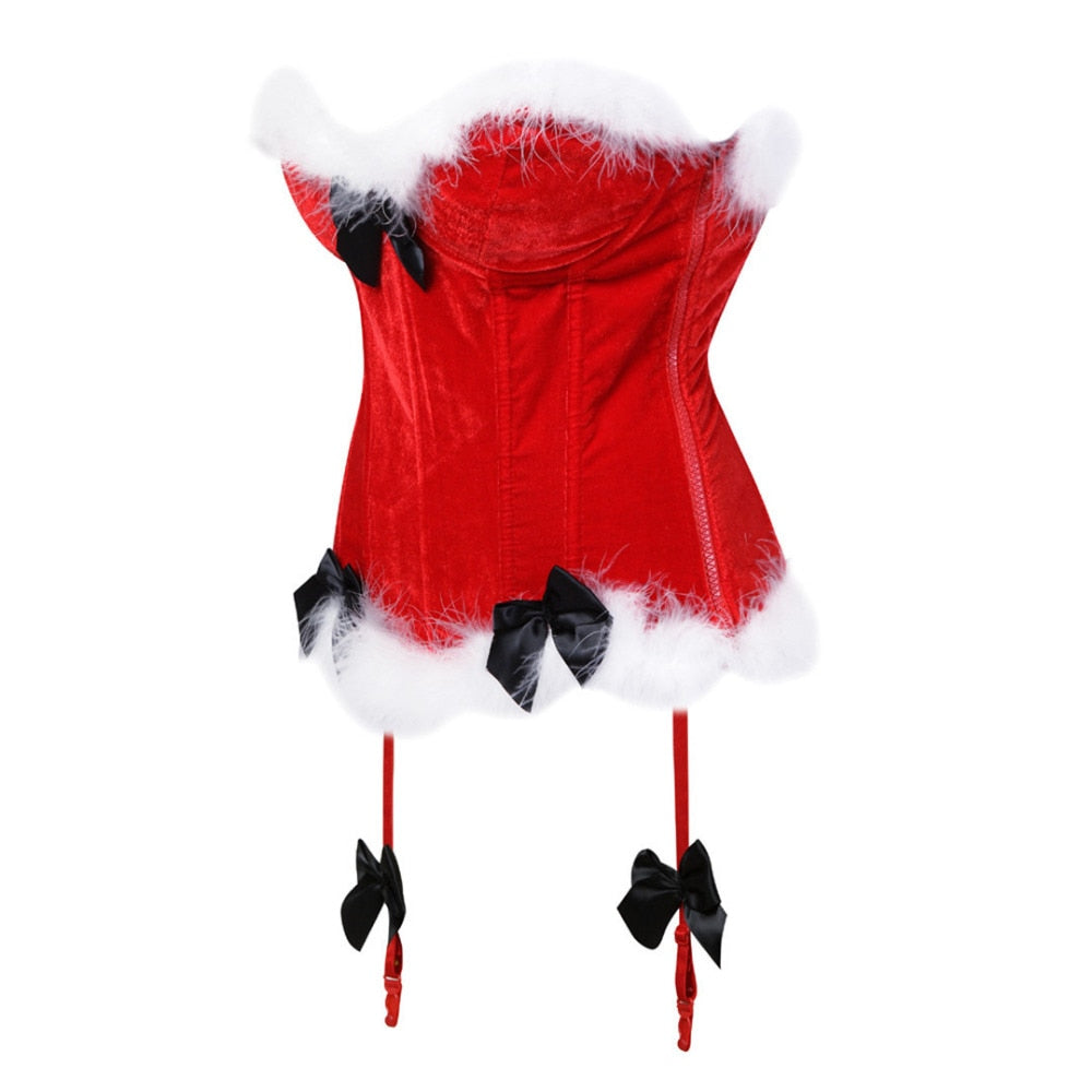 Corset de Noël Rouge et Noir