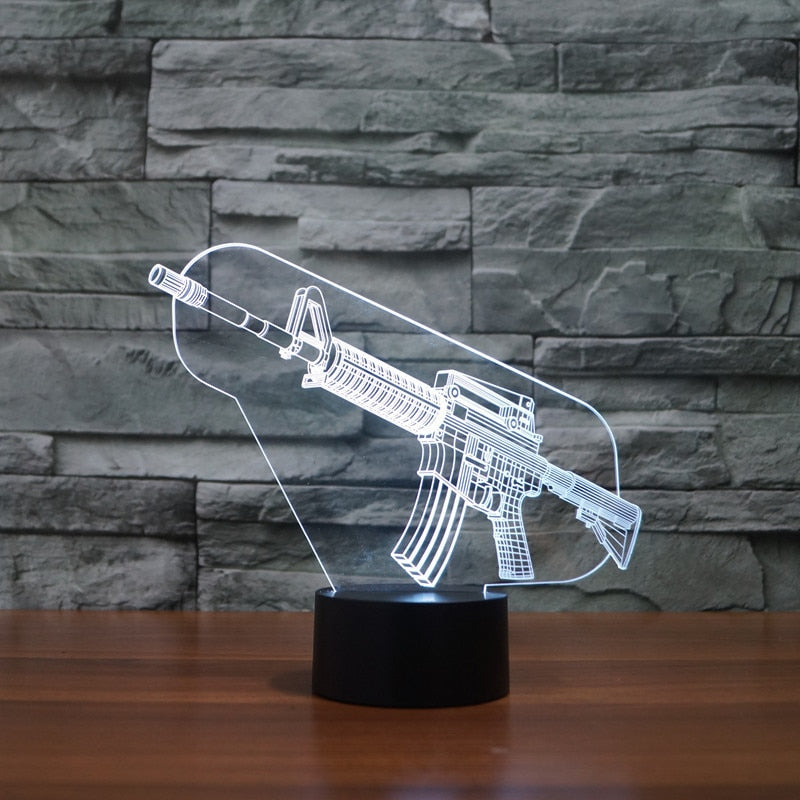 Lampe beauf armes à feu 3D