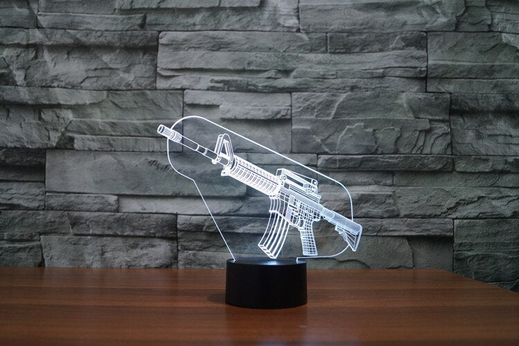 Lampe beauf armes à feu 3D