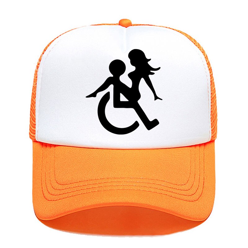 Casquette beauf | Logo handicapé orange