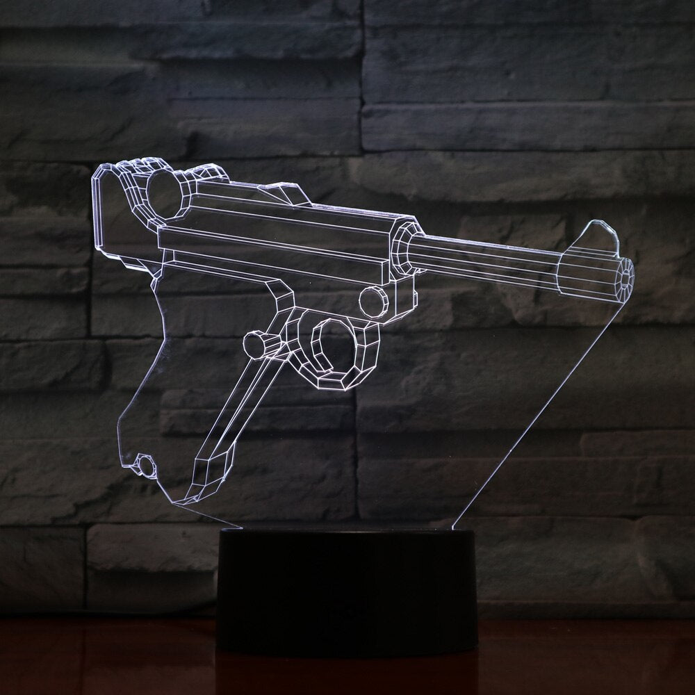 Lampe beauf armes à feu 3D