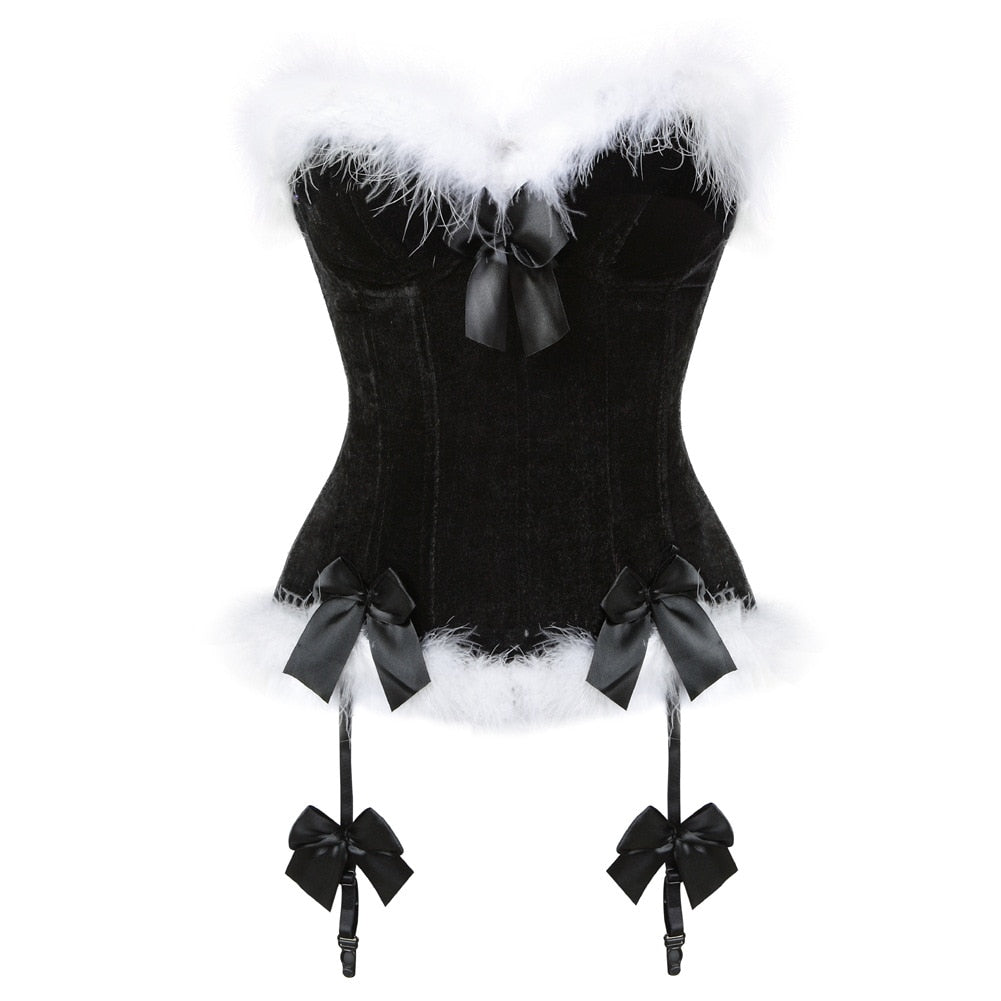 Corset de Noël Rouge et Noir