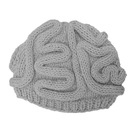 Bonnet cerveau apparent gris